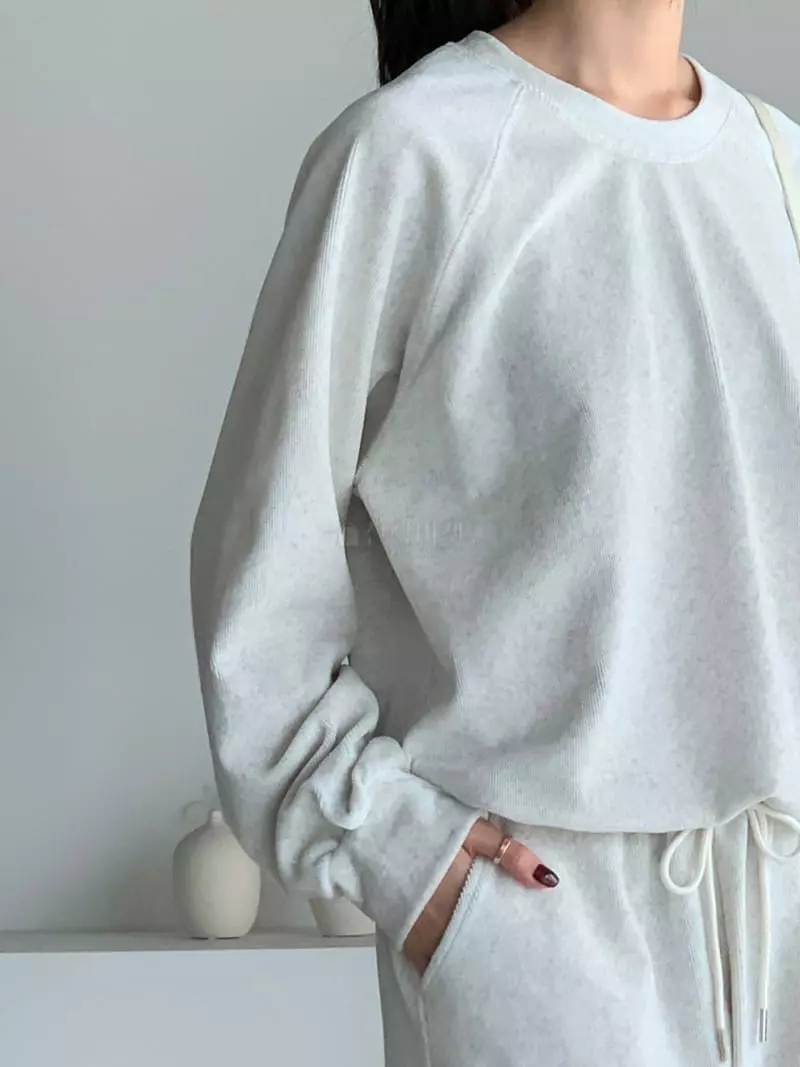 Baribari - Korean Women Fashion - #momslook - Veloure Sweatshirt - 3
