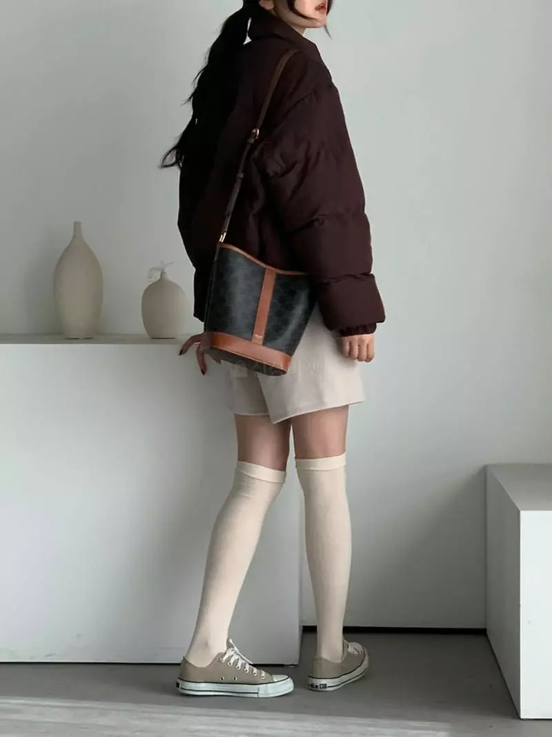 Baribari - Korean Women Fashion - #momslook - Mini RIb Pants - 5