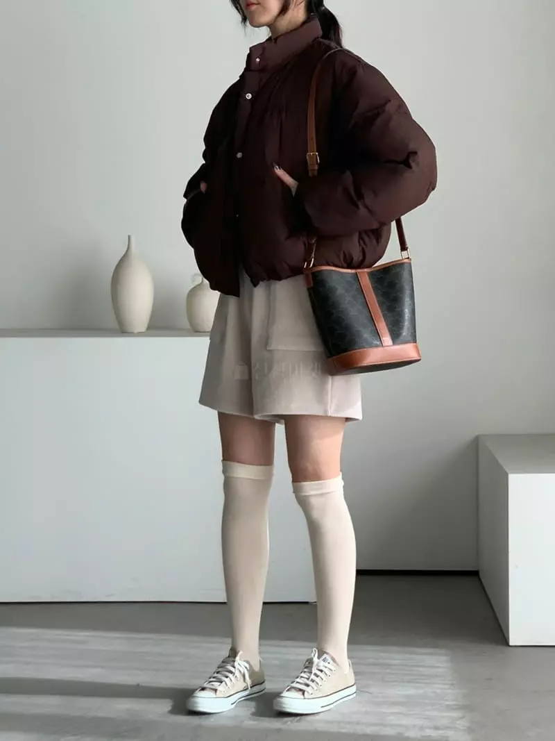 Baribari - Korean Women Fashion - #momslook - Mini RIb Pants - 6