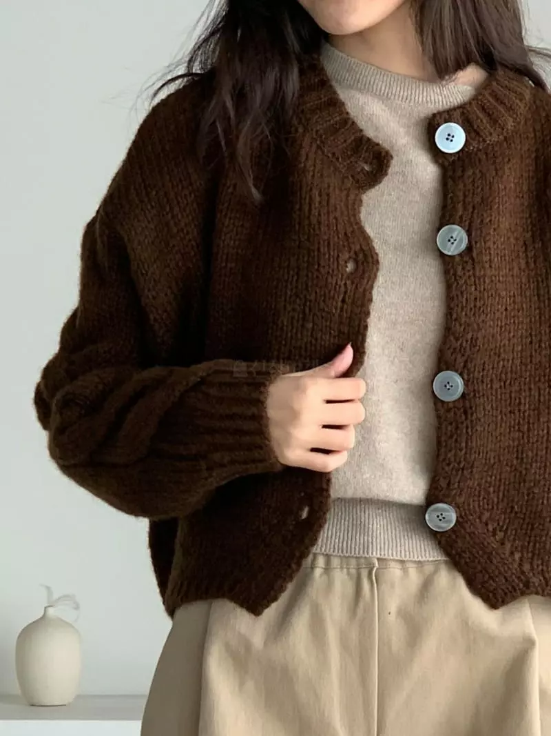 Baribari - Korean Women Fashion - #momslook - Molly Knit Cardigan - 6