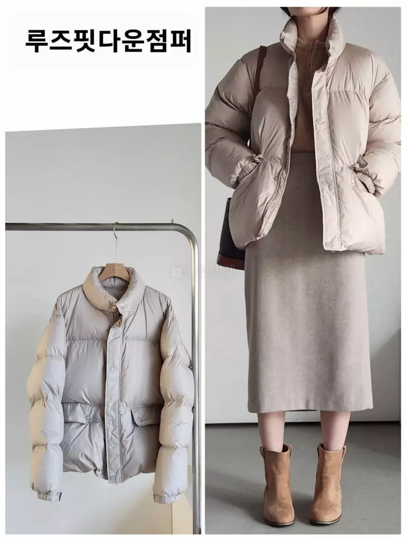 Baribari - Korean Women Fashion - #momslook - Loose Fit Down Jacket