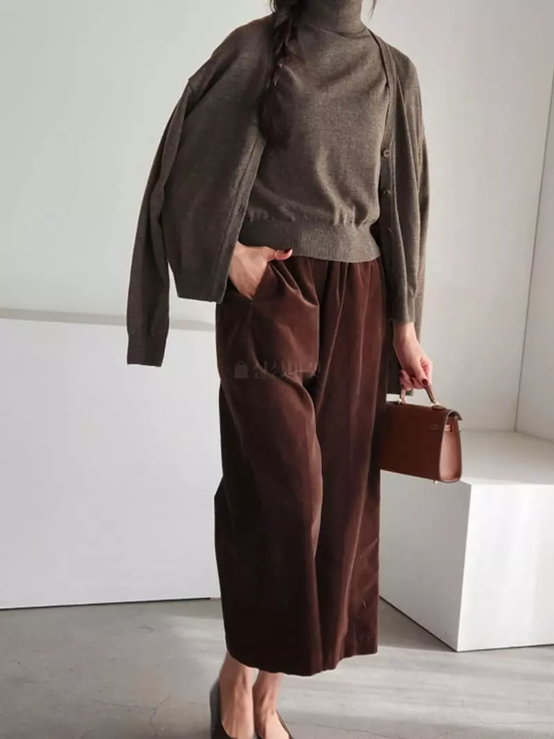 Baribari - Korean Women Fashion - #momslook - Rib Pants - 12