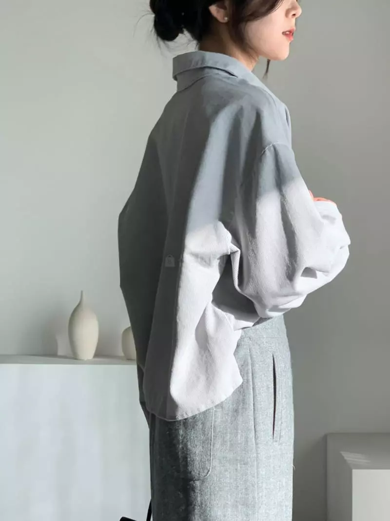 Baribari - Korean Women Fashion - #momslook - Rib Crop SHIrt - 7