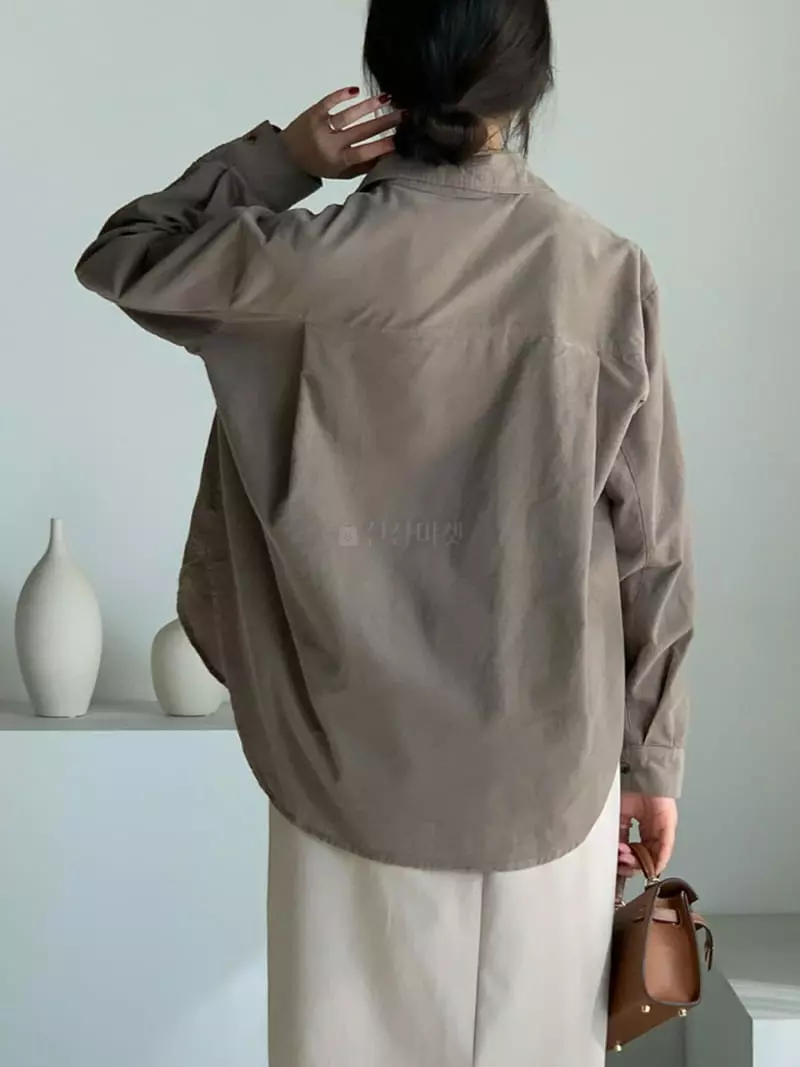 Baribari - Korean Women Fashion - #momslook - Rib Washing Shirt - 12