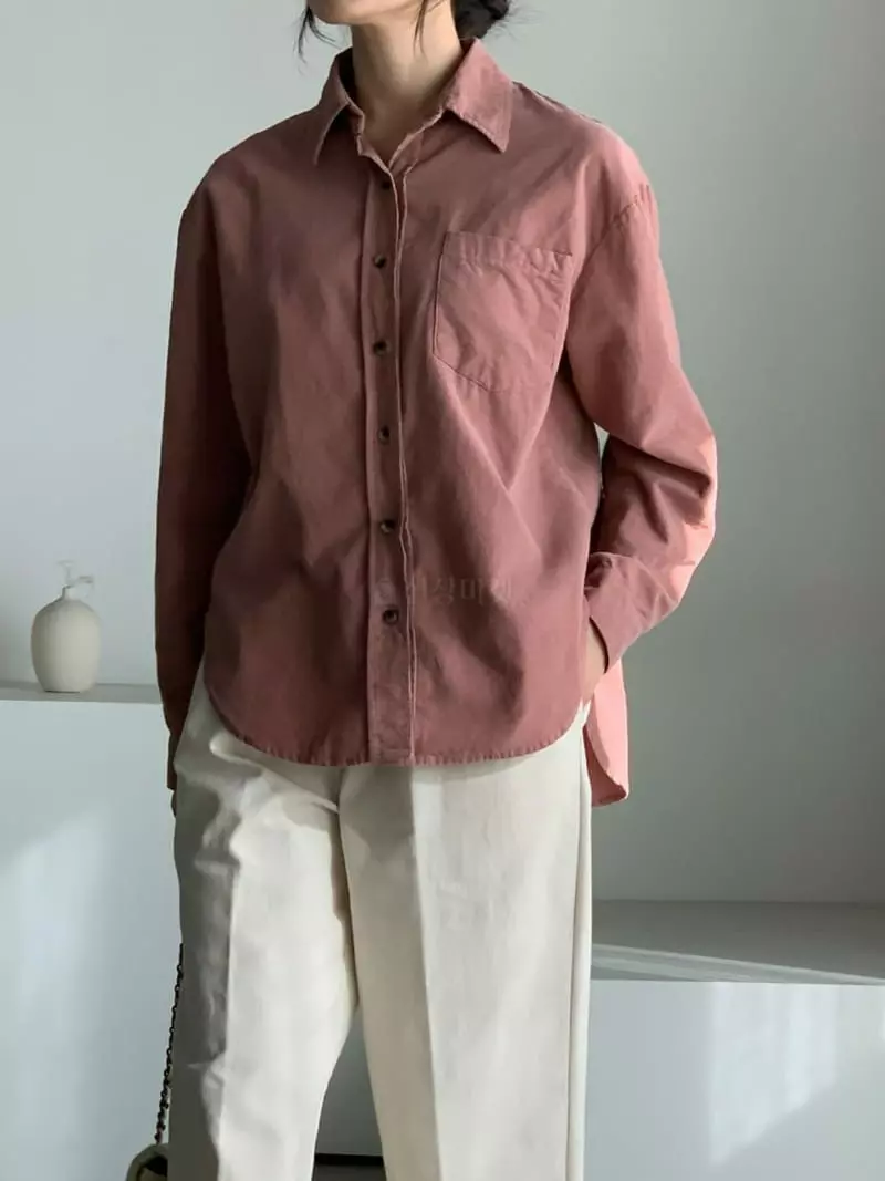Baribari - Korean Women Fashion - #momslook - Rib Washing Shirt - 8