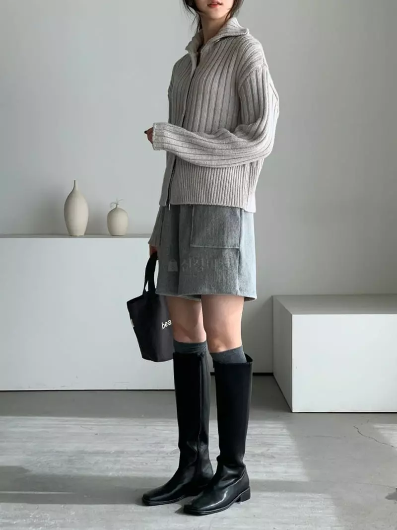 Baribari - Korean Women Fashion - #pursuepretty - Mini RIb Pants - 11
