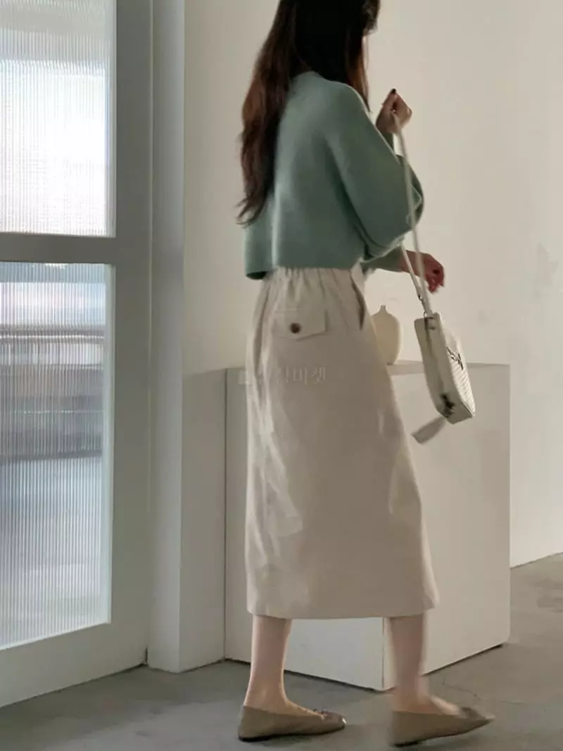 Baribari - Korean Women Fashion - #pursuepretty - Slit Skirt - 4