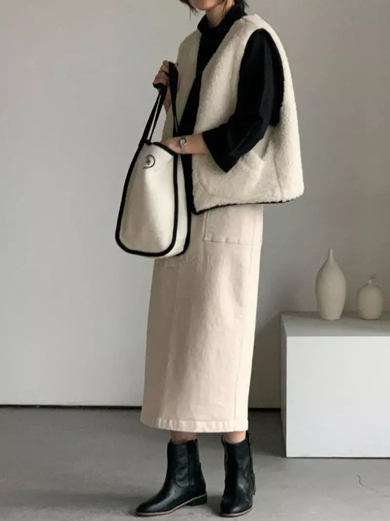 Baribari - Korean Women Fashion - #restrostyle - Reversible Vest - 9