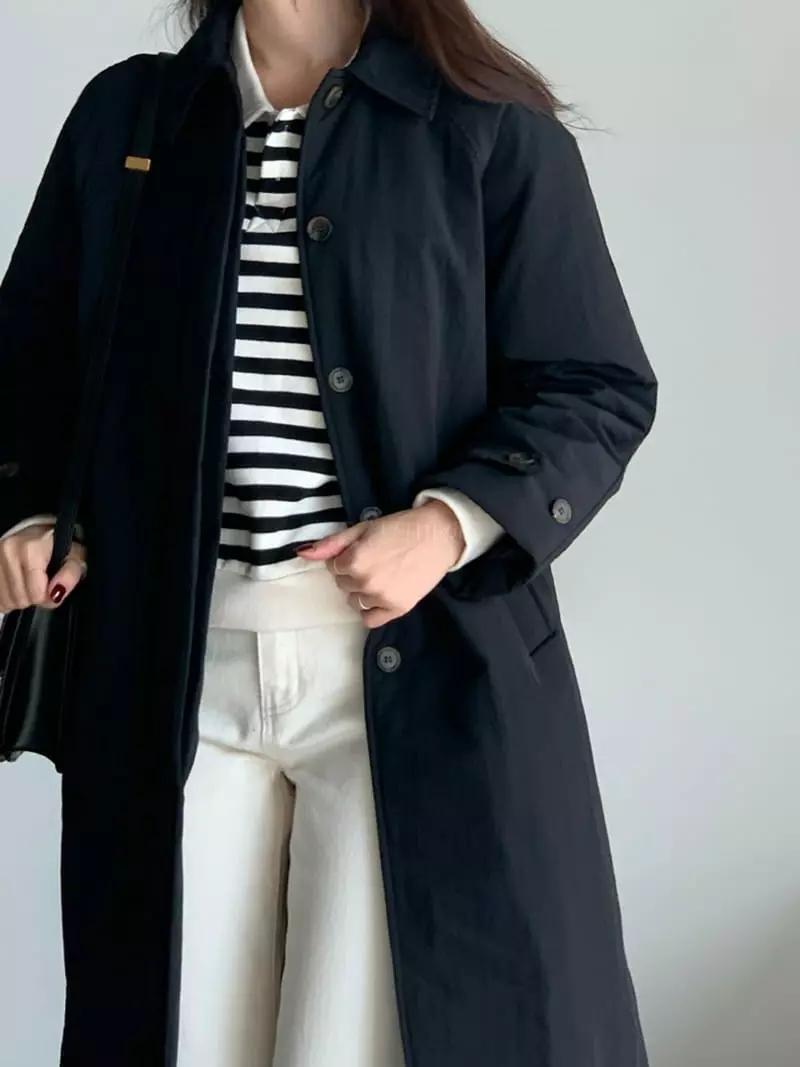 Baribari - Korean Women Fashion - #romanticstyle - Padding Trench - 6