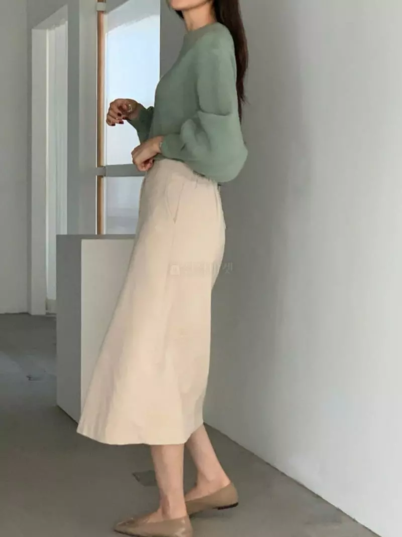 Baribari - Korean Women Fashion - #romanticstyle - Slit Skirt - 5