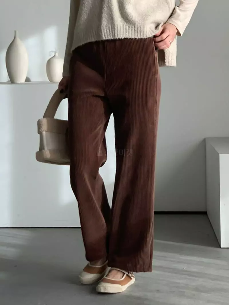 Baribari - Korean Women Fashion - #romanticstyle - Rib Tape Pants - 6