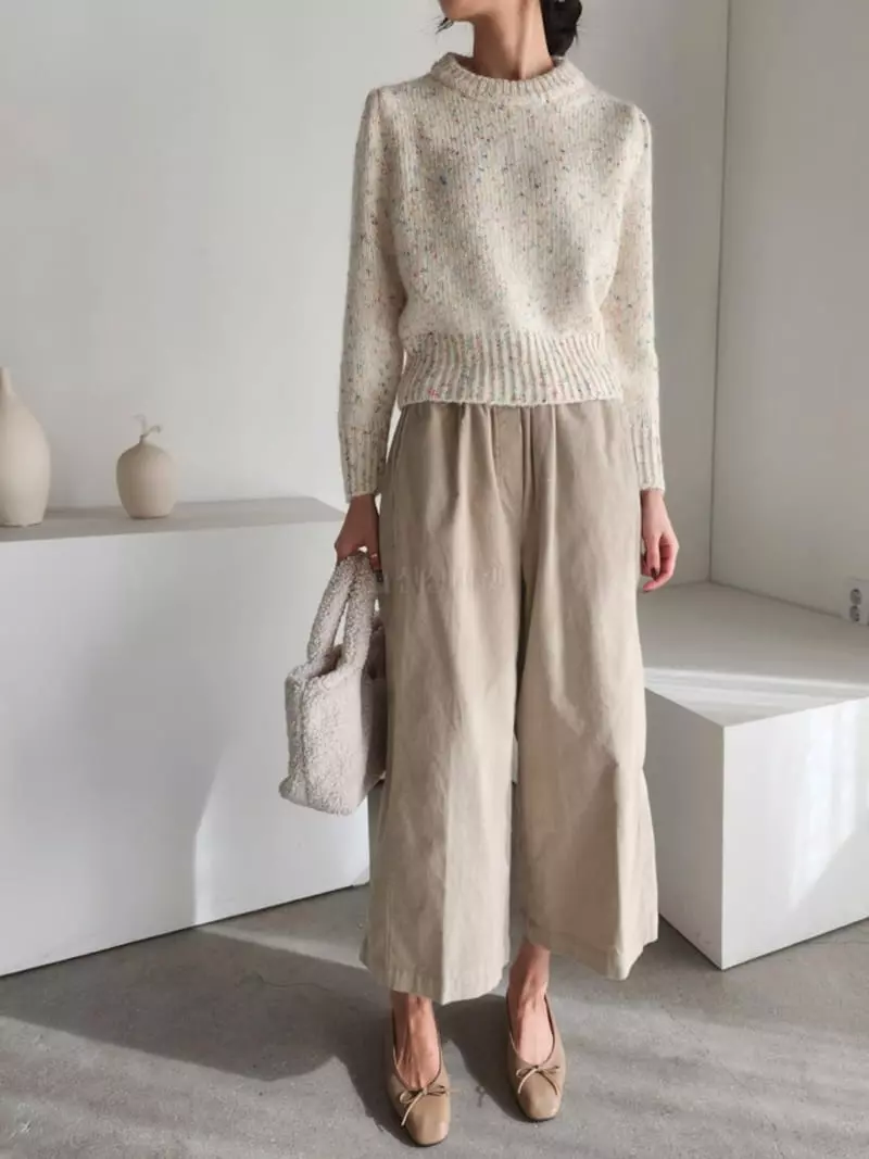 Baribari - Korean Women Fashion - #restrostyle - Rib Pants - 4