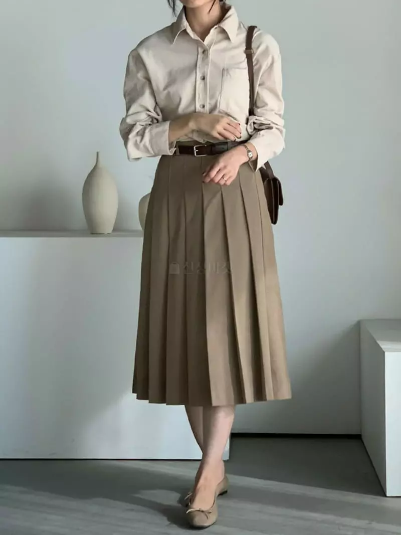 Baribari - Korean Women Fashion - #romanticstyle - Rib Washing Shirt - 2