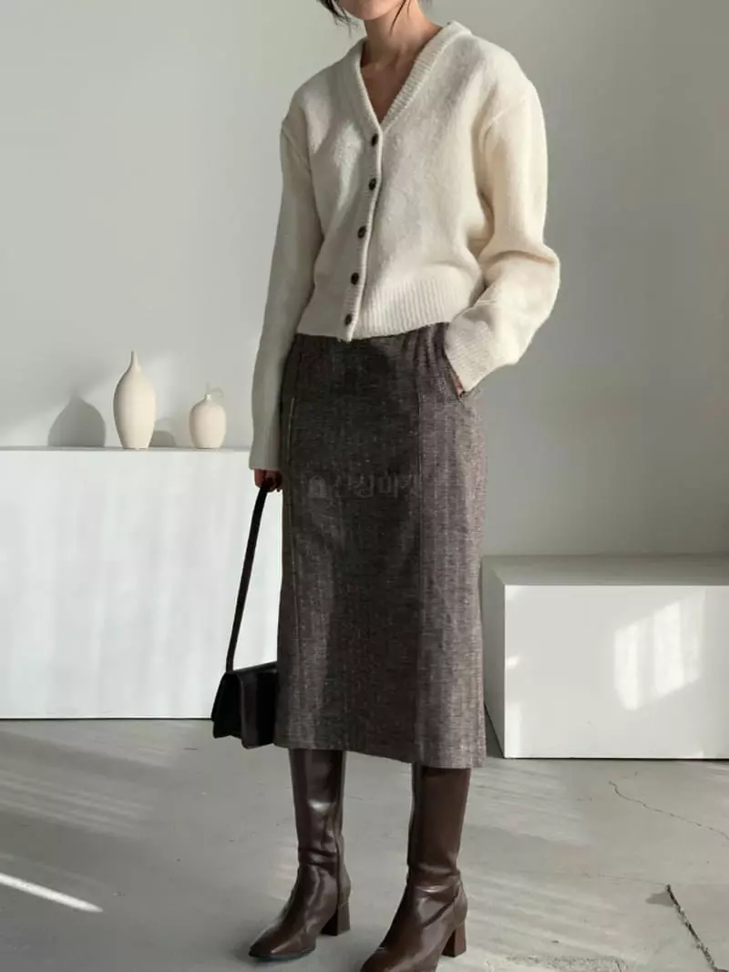 Baribari - Korean Women Fashion - #shopsmall - Herringbone Skirt