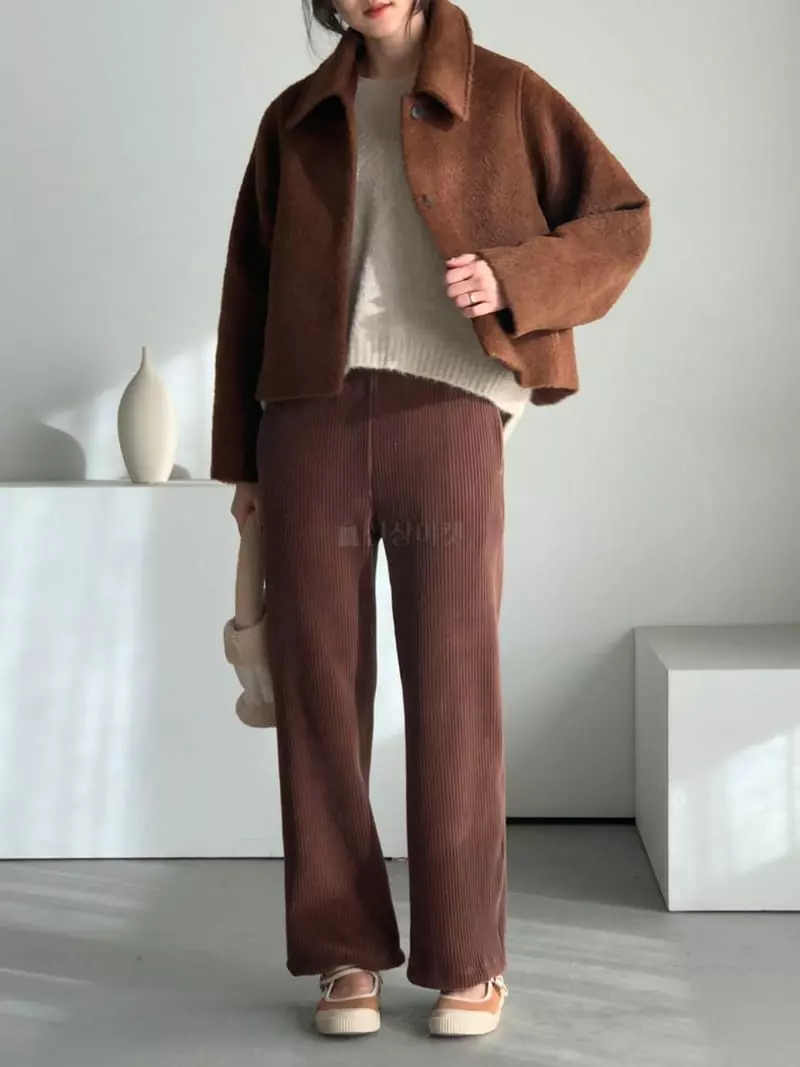 Baribari - Korean Women Fashion - #thatsdarling - Rib Tape Pants - 8