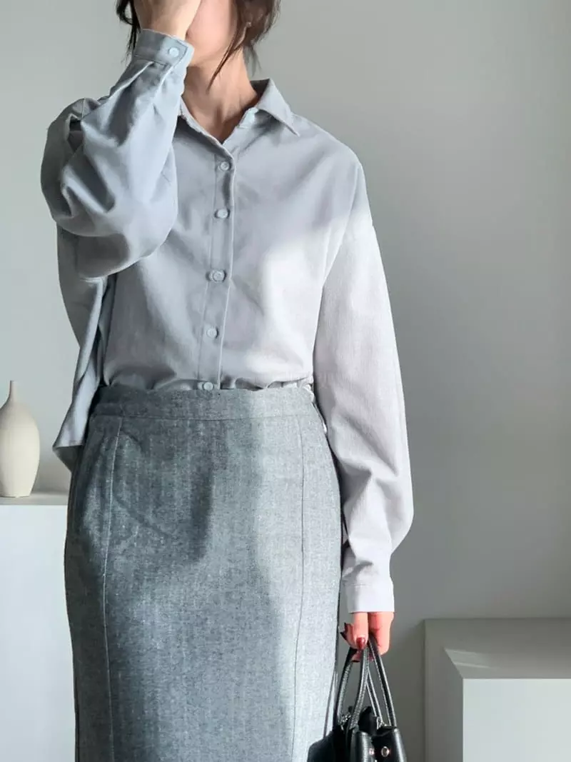 Baribari - Korean Women Fashion - #thatsdarling - Rib Crop SHIrt - 5