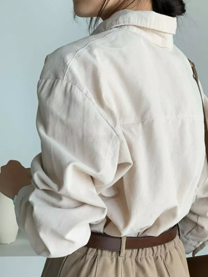 Baribari - Korean Women Fashion - #shopsmall - Rib Washing Shirt - 4