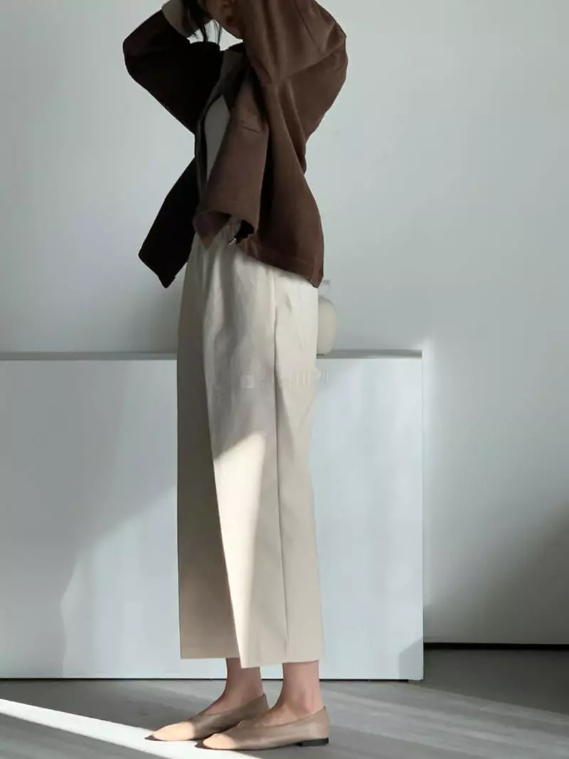 Baribari - Korean Women Fashion - #thelittlethings - Peach Banding Pants - 12