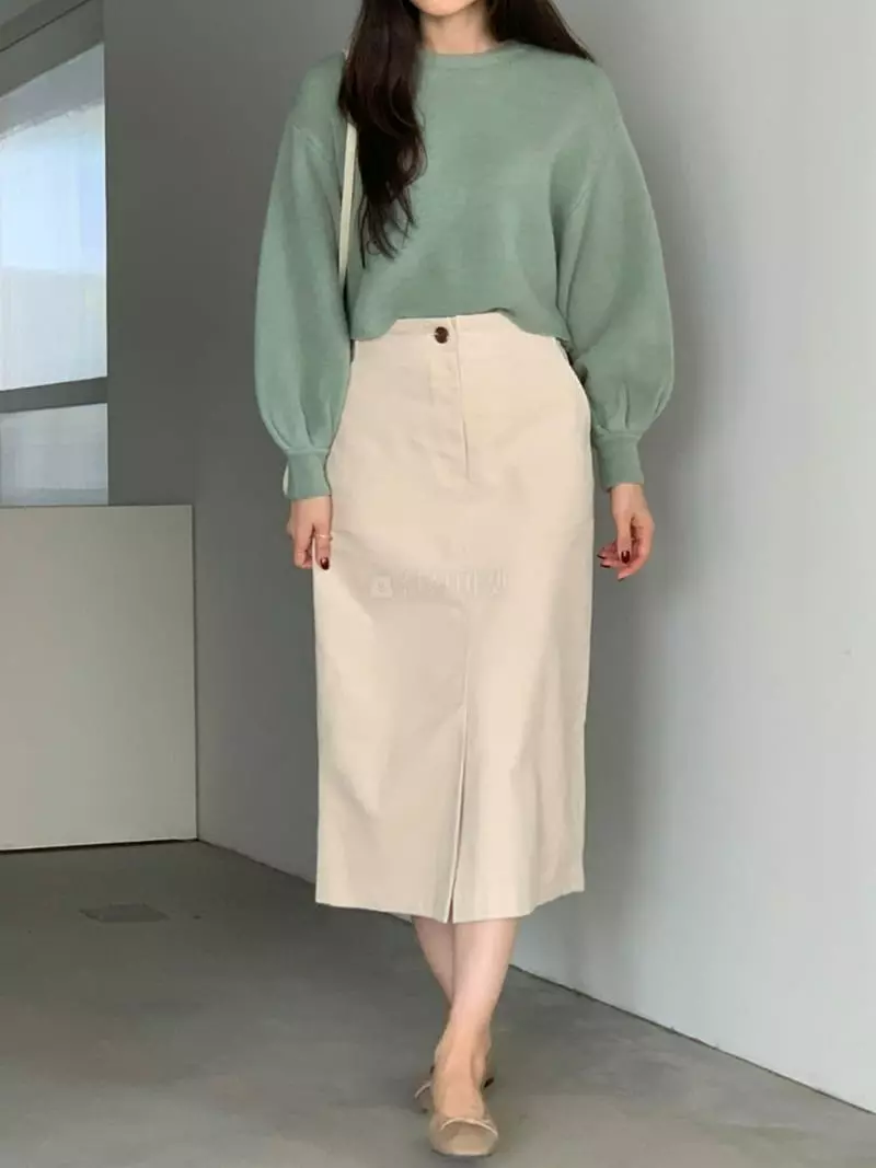 Baribari - Korean Women Fashion - #thelittlethings - Slit Skirt - 8