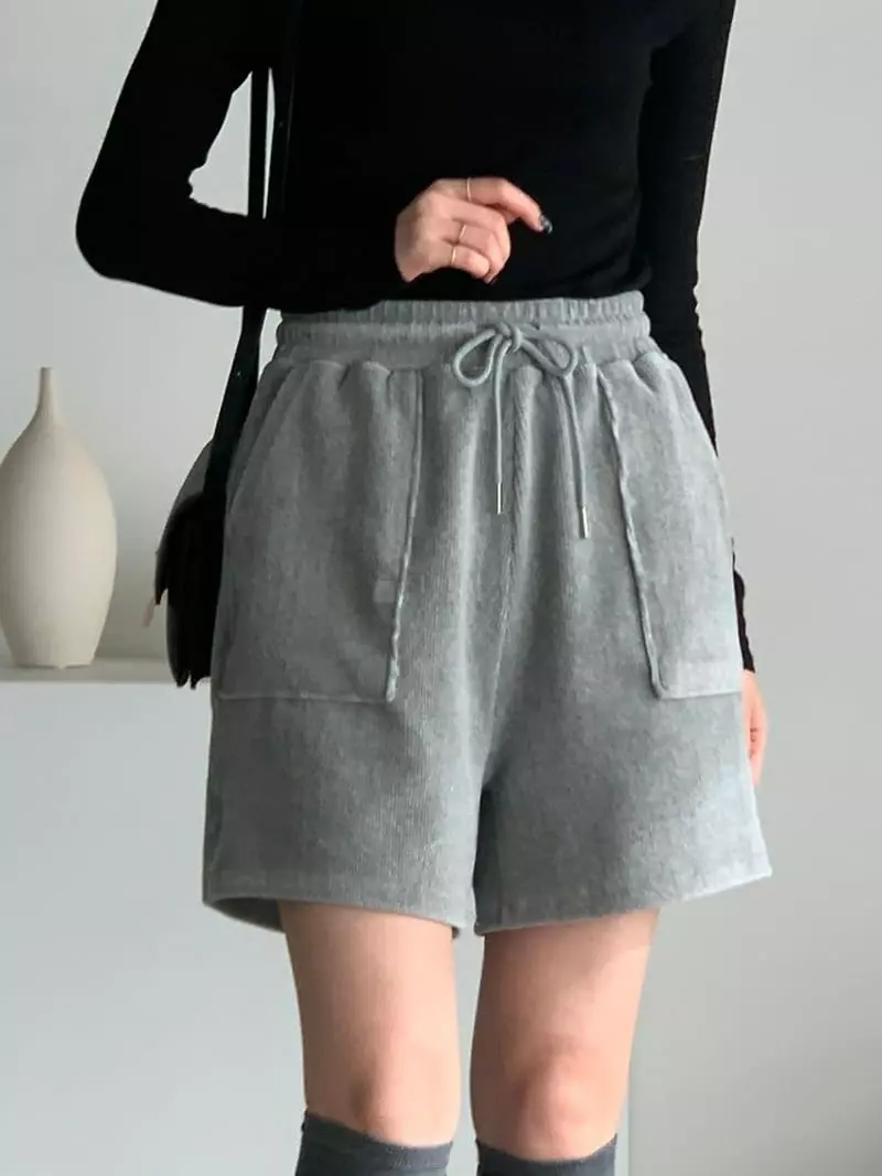 Baribari - Korean Women Fashion - #vintageinspired - Mini RIb Pants - 9