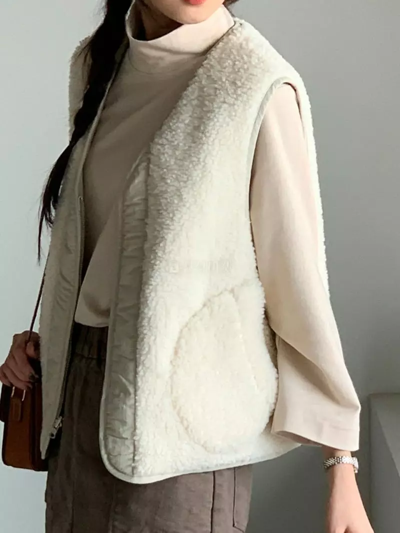 Baribari - Korean Women Fashion - #vintageinspired - Reversible Vest - 6