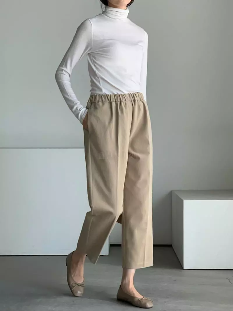 Baribari - Korean Women Fashion - #vintagekidsstyle - Peach Banding Pants - 6