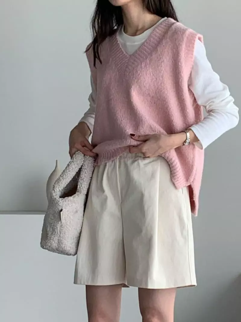 Baribari - Korean Women Fashion - #vintagekidsstyle - Peach Shorts - 5