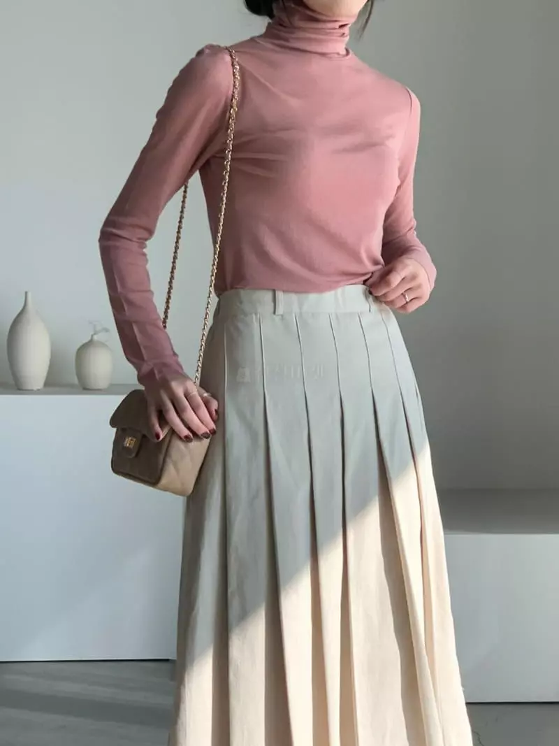 Baribari - Korean Women Fashion - #vintageinspired - Pleats Skirt - 4