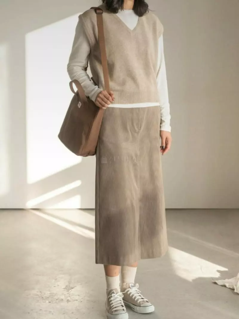 Baribari - Korean Women Fashion - #vintagekidsstyle - Slit Skirt - 2