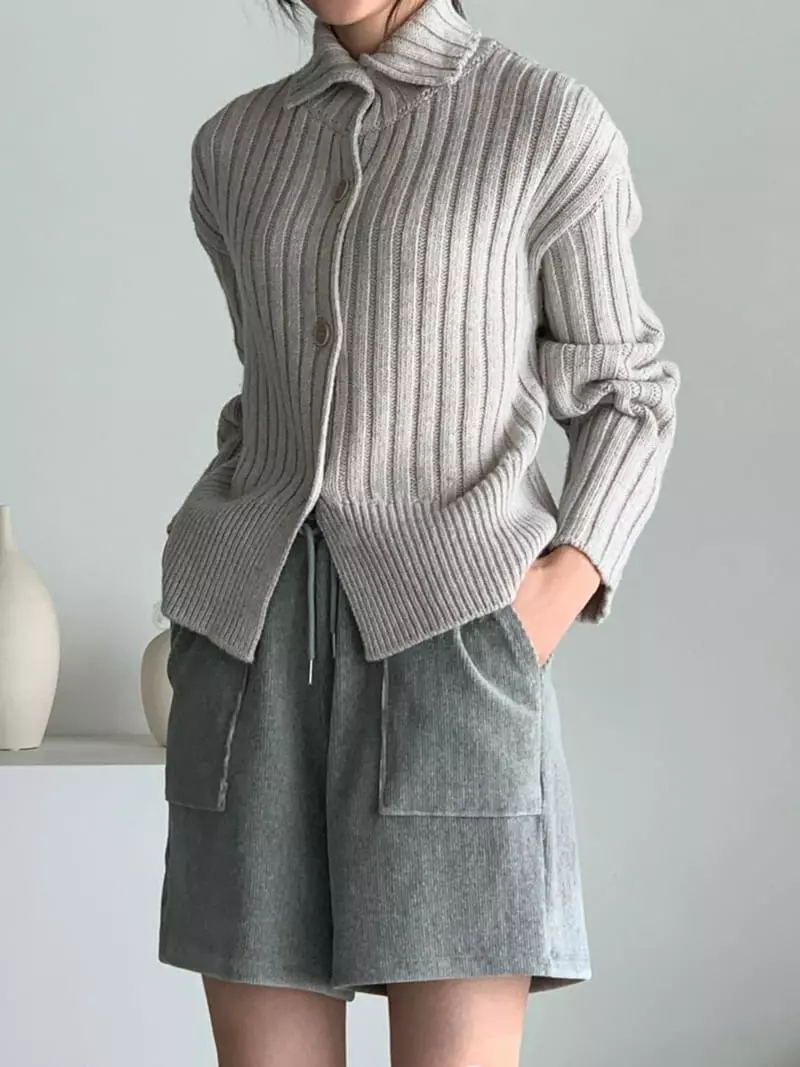 Baribari - Korean Women Fashion - #vintagekidsstyle - Mini RIb Pants - 10