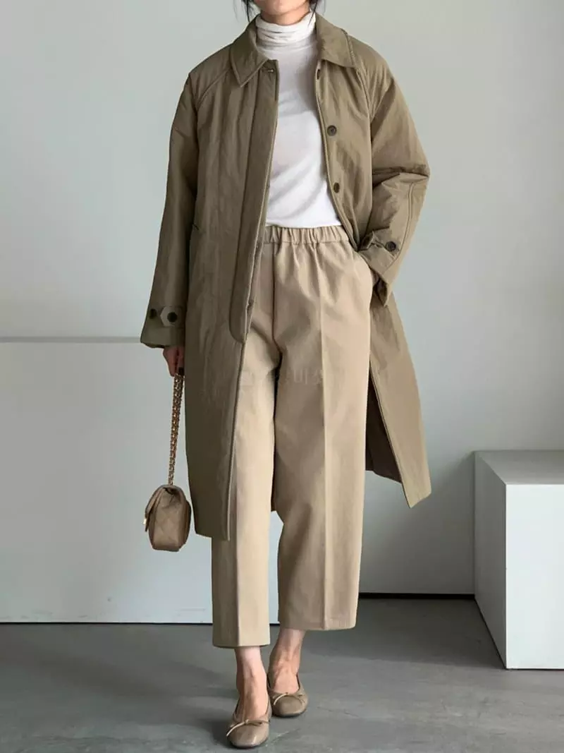 Baribari - Korean Women Fashion - #momslook - Peach Banding Pants - 4