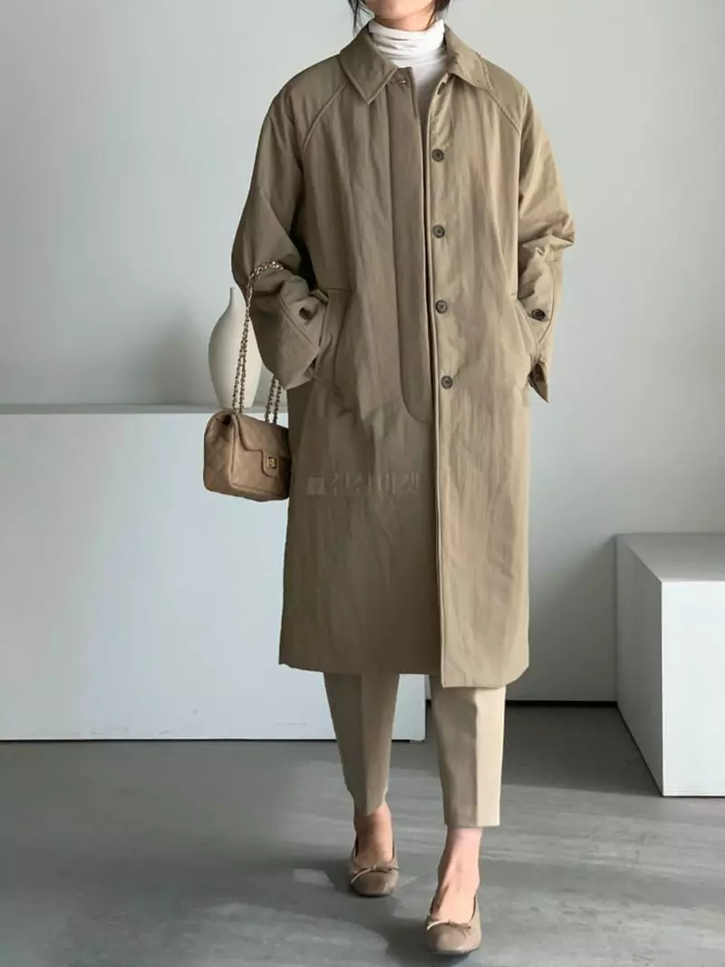 Baribari - Korean Women Fashion - #womensfashion - Padding Trench