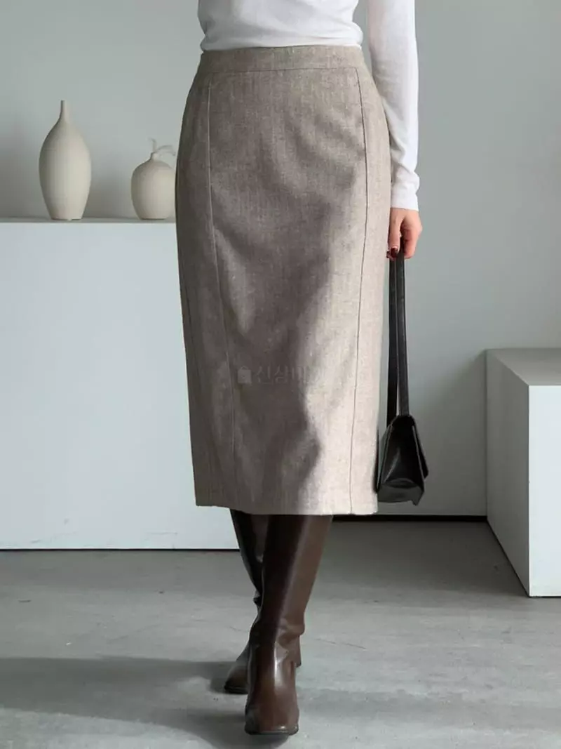 Baribari - Korean Women Fashion - #womensfashion - Herringbone Skirt - 9