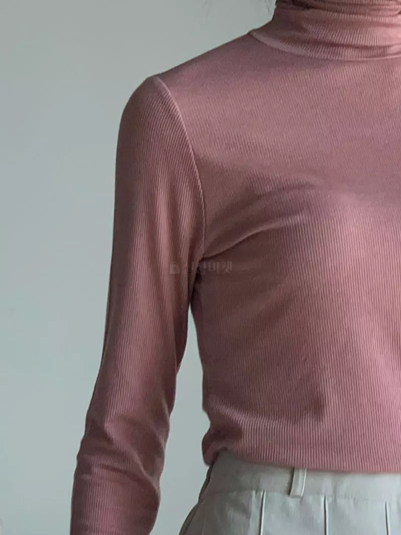 Baribari - Korean Women Fashion - #womensfashion - Cutting Turtleneck Tee - 5