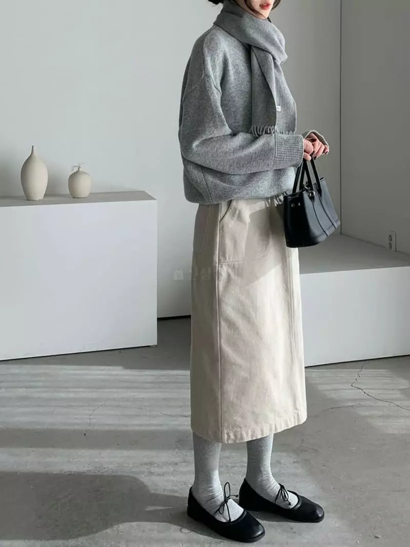 Baribari - Korean Women Fashion - #womensfashion - String Knit Tee - 11