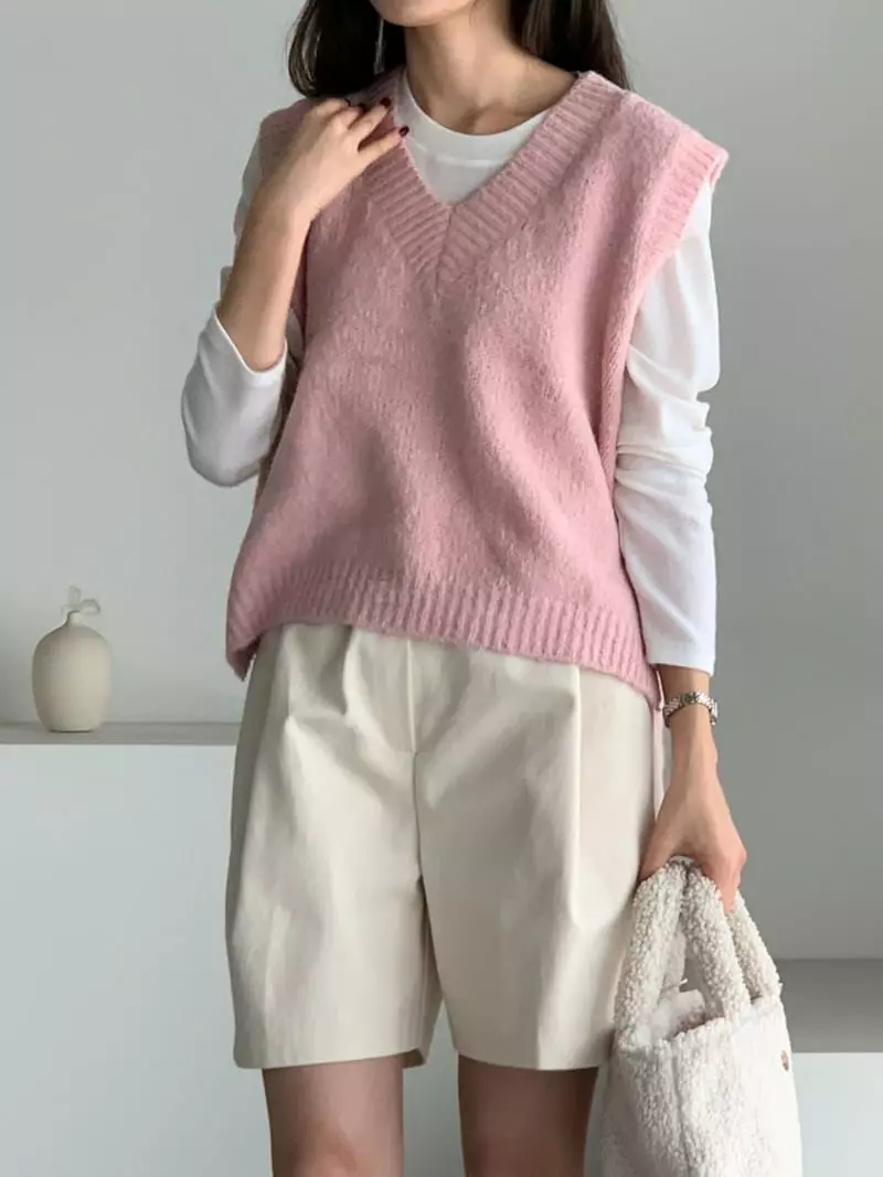 Baribari - Korean Women Fashion - #womensfashion - Bookle V Vest - 5