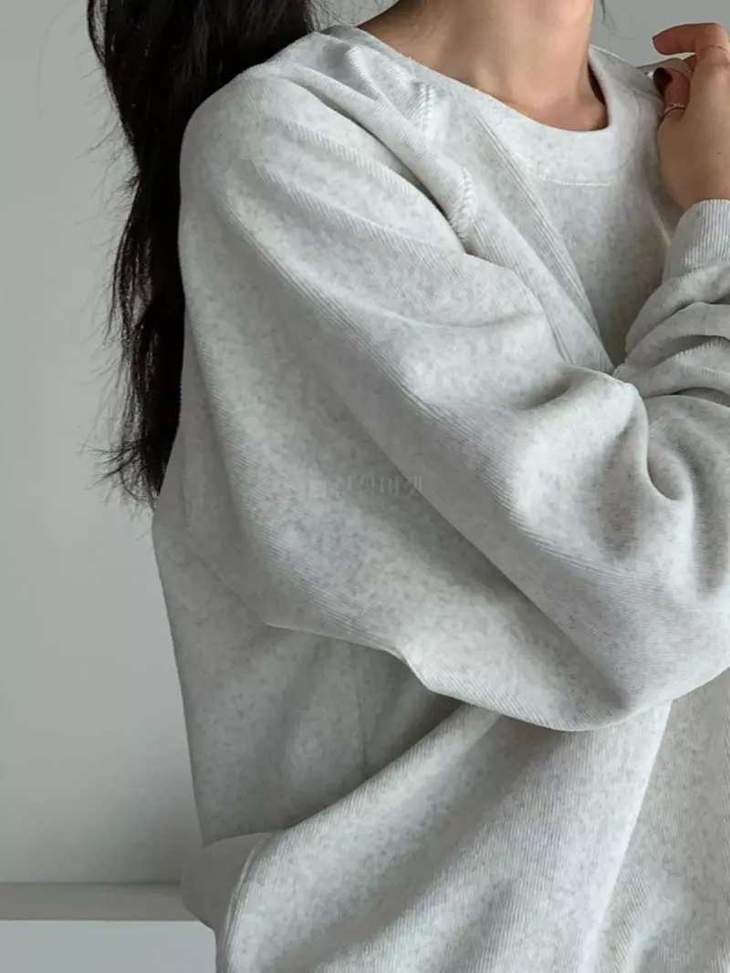 Baribari - Korean Women Fashion - #momslook - Veloure Sweatshirt - 4