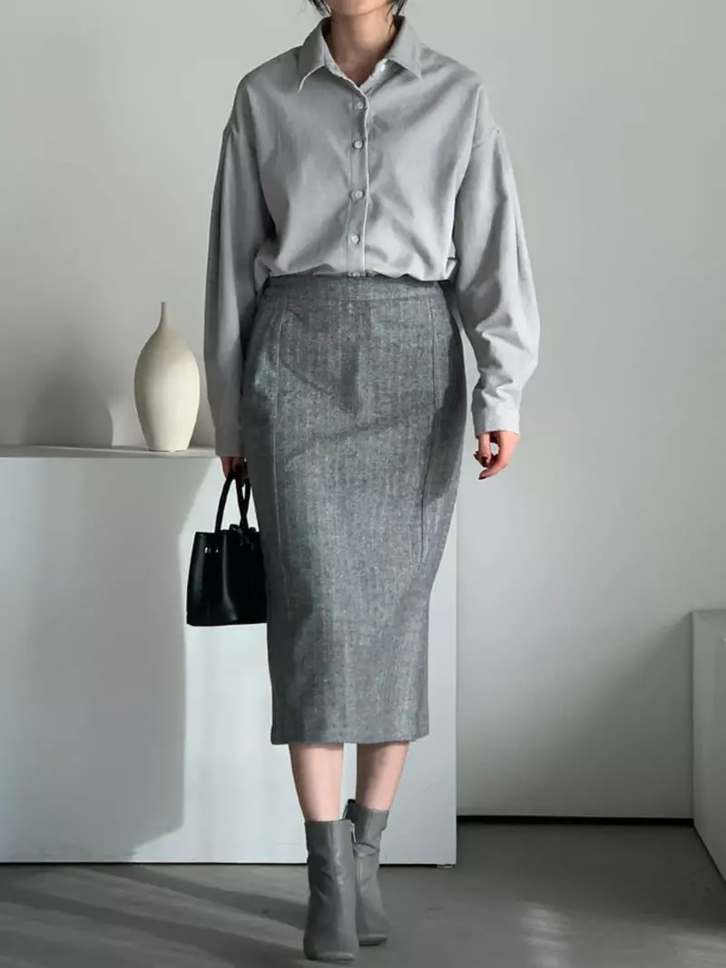 Baribari - Korean Women Fashion - #womensfashion - Rib Crop SHIrt - 8