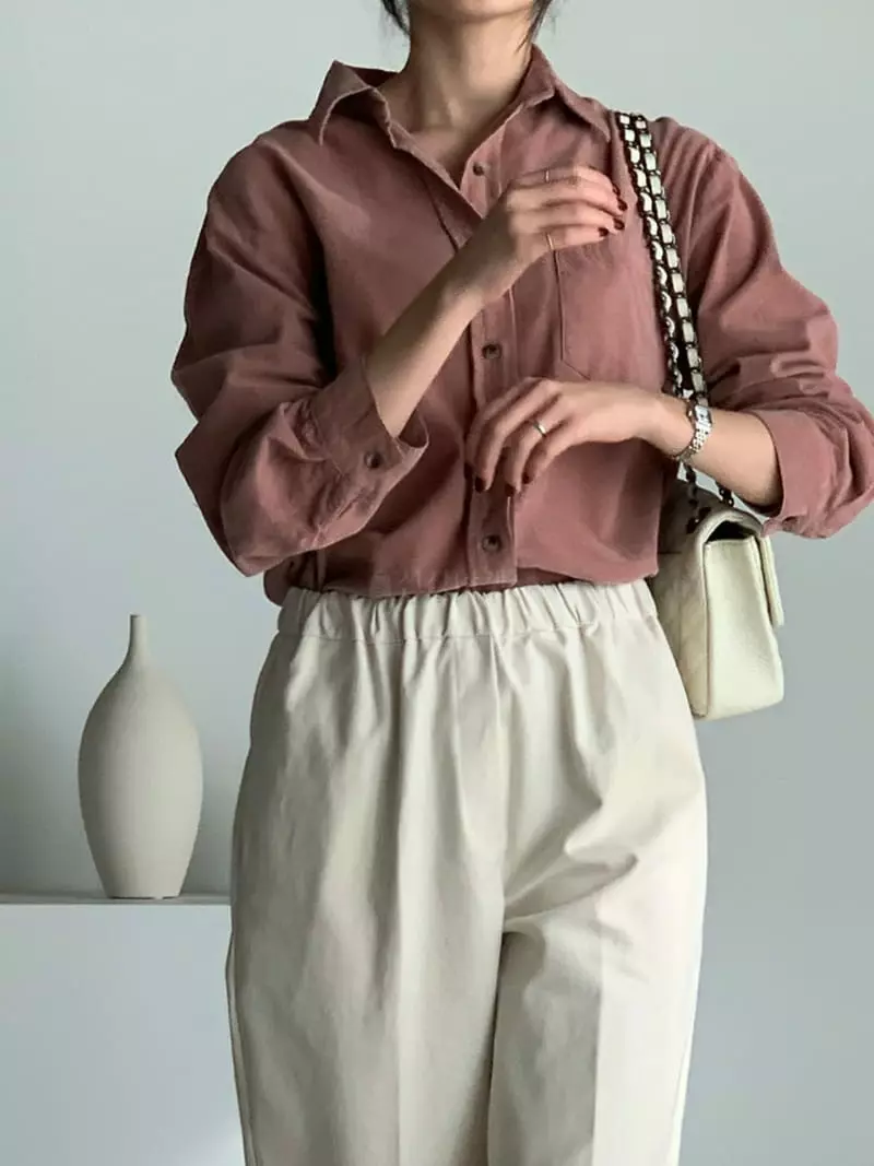 Baribari - Korean Women Fashion - #womensfashion - Rib Washing Shirt - 9
