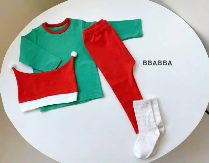 Bbabba - Korean Baby Fashion - #babylifestyle - Chirstmas Top Bottom Set - 7