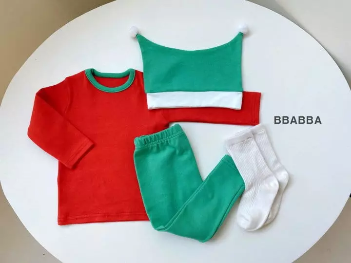 Bbabba - Korean Baby Fashion - #babyoninstagram - Chirstmas Top Bottom Set - 8