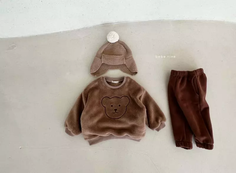 Bebe Nine - Korean Children Fashion - #prettylittlegirls - Big Bear Sweatshirt - 4