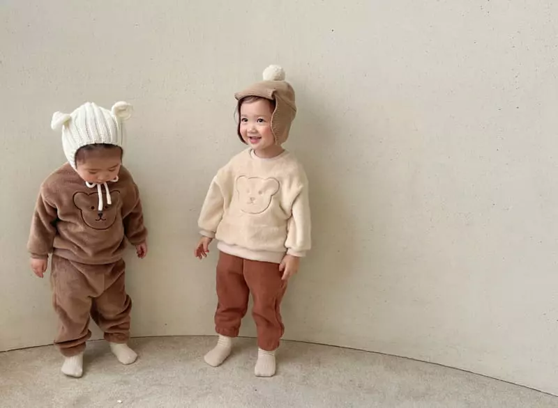 Bebe Nine - Korean Children Fashion - #discoveringself - Big Bear Sweatshirt - 8