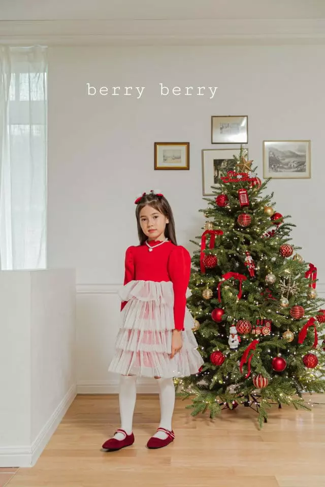 Berry Berry - Korean Children Fashion - #fashionkids - Merry Christmas One-piece - 5