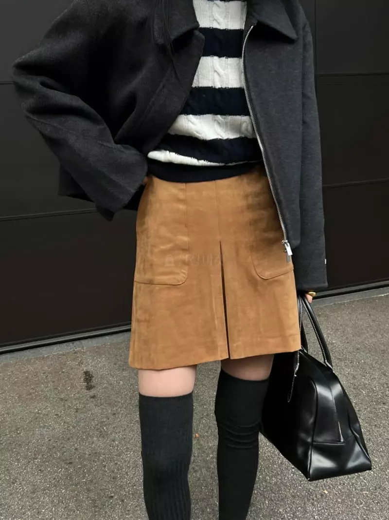 Better - Korean Women Fashion - #momslook - Liu Suede Skirt