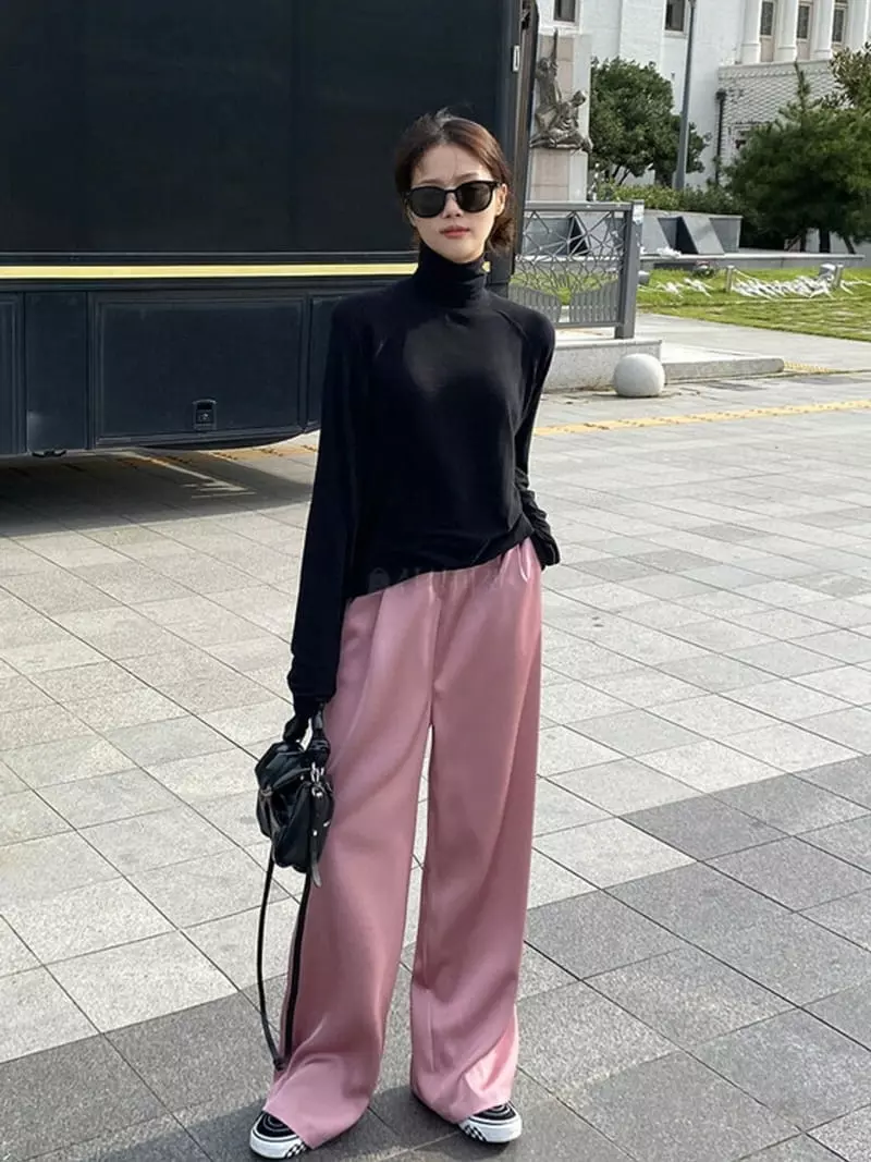 Better - Korean Women Fashion - #womensfashion - Heart Turtleneck Tee - 4