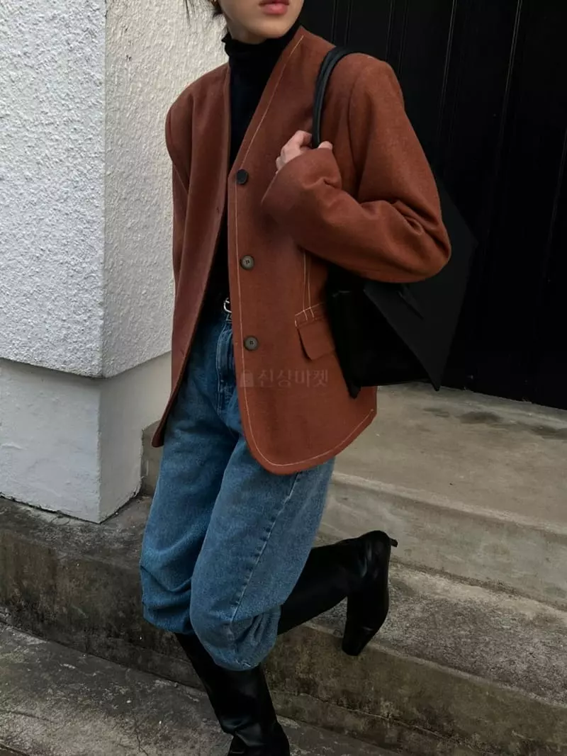 Better - Korean Women Fashion - #momslook - High Stitch Jacket - 5