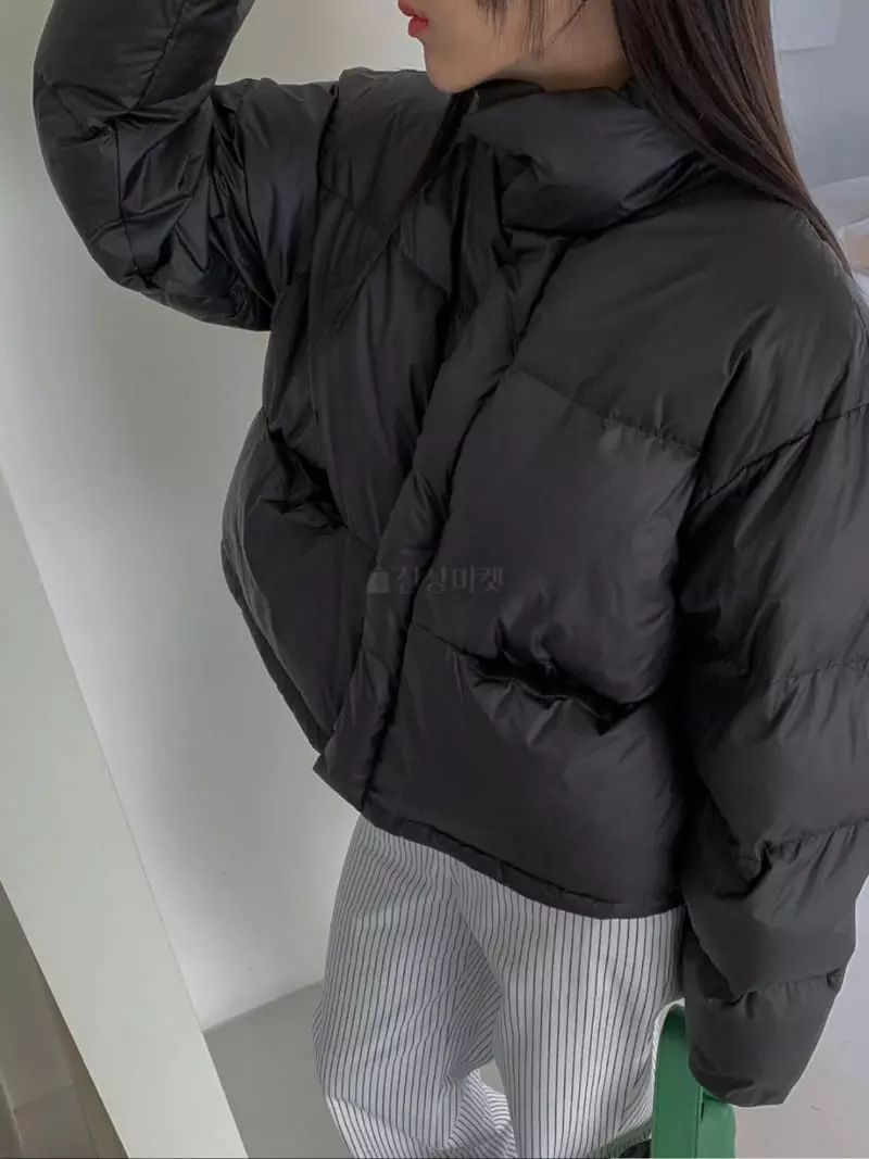 Better - Korean Women Fashion - #momslook - Turns Short Padding Jumper - 2