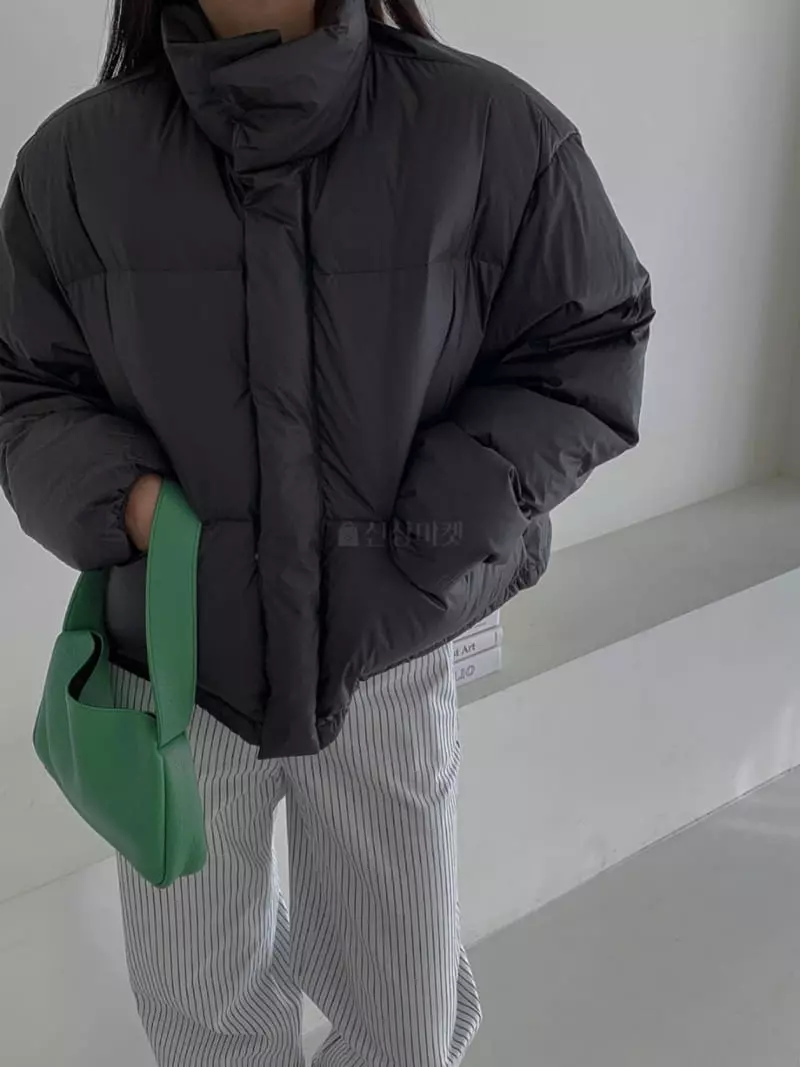 Better - Korean Women Fashion - #momslook - Turns Short Padding Jumper - 3