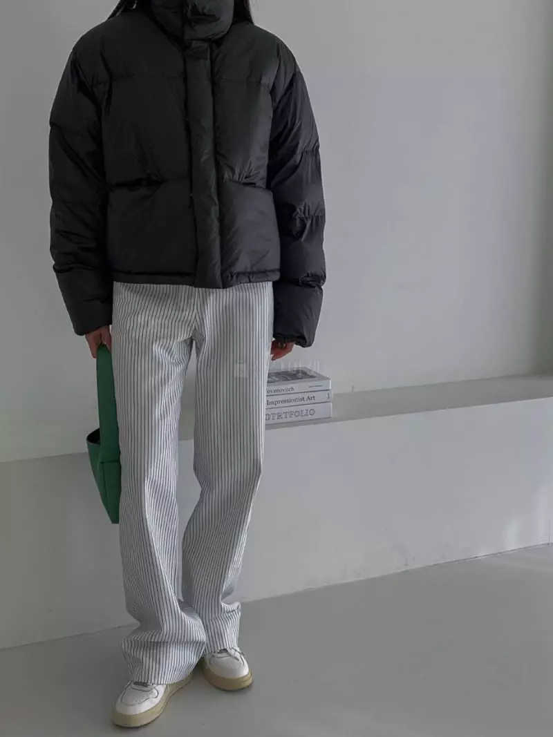 Better - Korean Women Fashion - #momslook - Turns Short Padding Jumper - 4